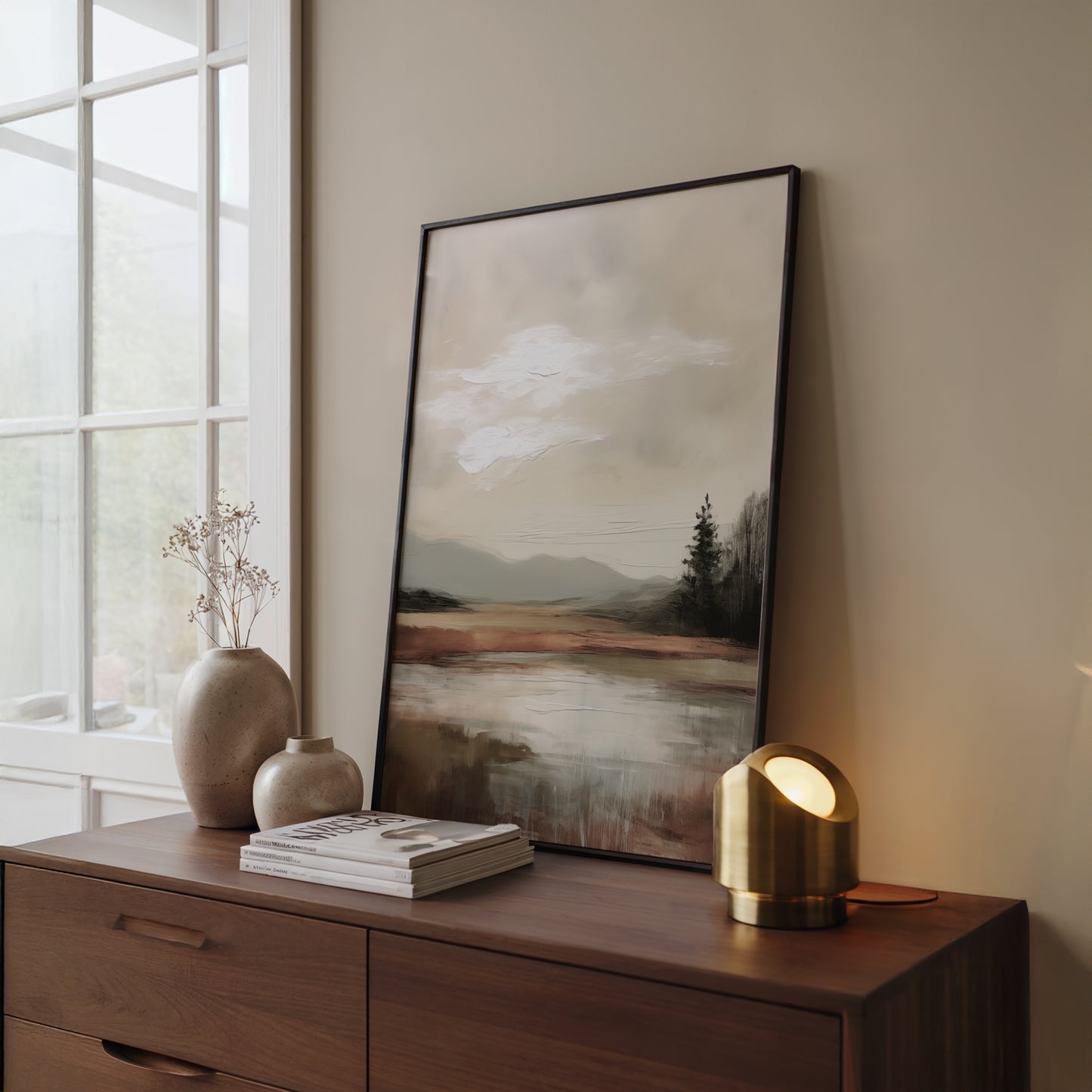 Neutral Landscape Abstract Wall Print