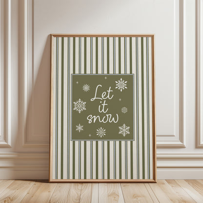 Christmas Print, Let it Snow