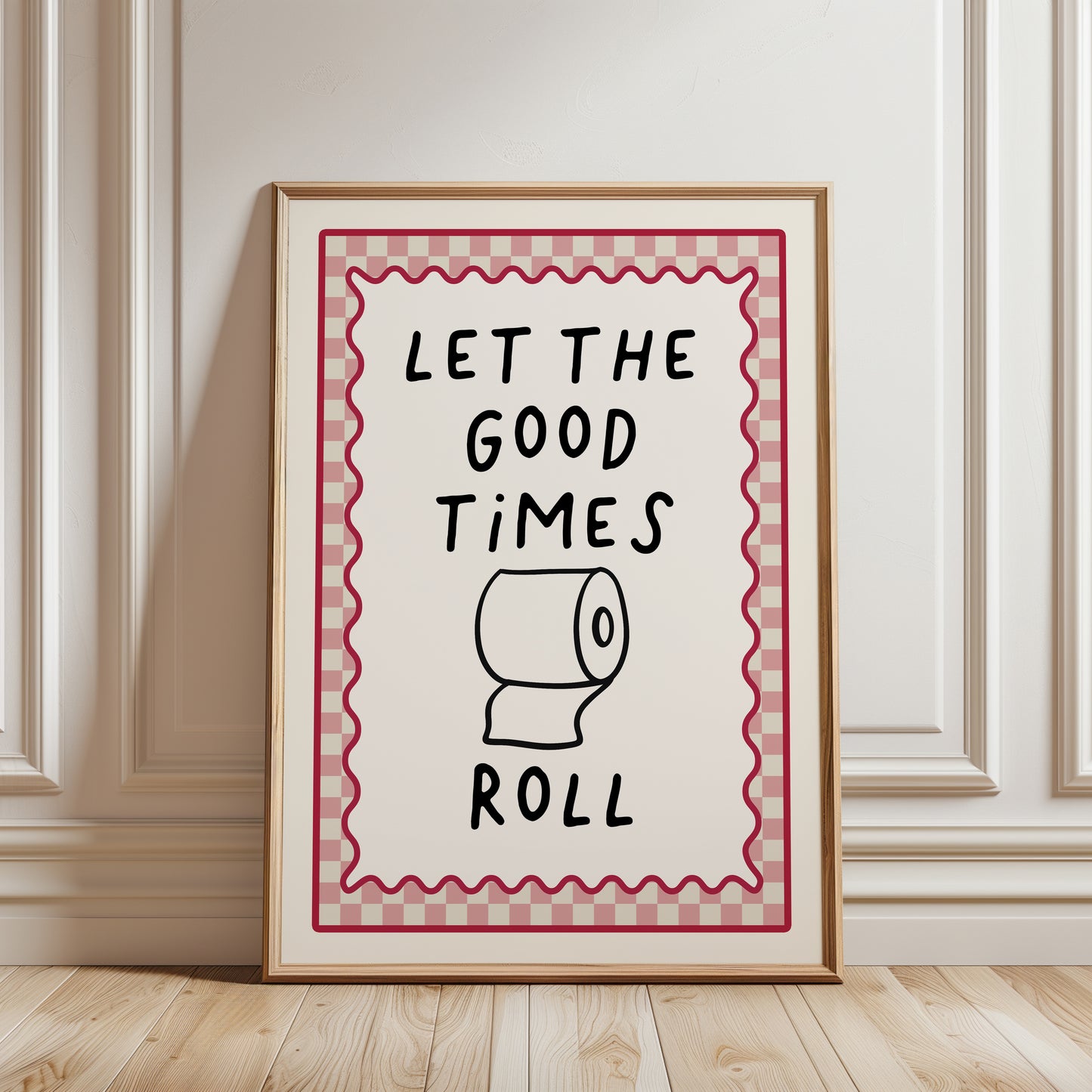 Set of 3 Pink Bathroom Wall Art Prints