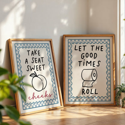 light blue bathroom prints, bathroom decor