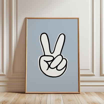 Set of 3 Girls Light Blue Personalised Wall Art Prints