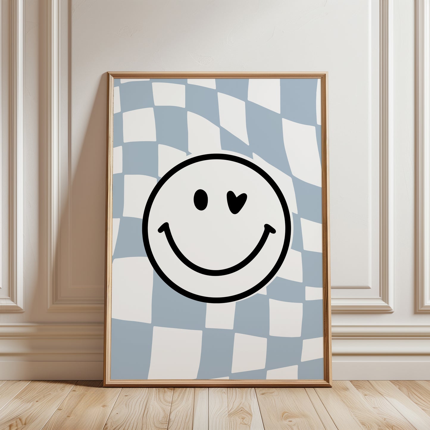 Set of 3 Girls Light Blue Personalised Wall Art Prints