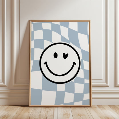 Set of 3 Girls Light Blue Personalised Wall Art Prints