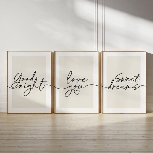 Couple bedroom home wall art prints