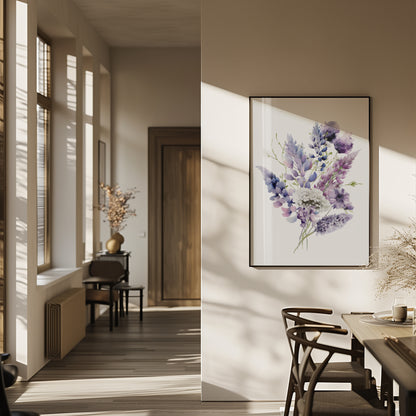 Floral Print, Lilac Botanical Wall Art