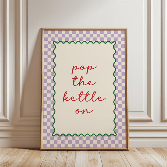 Lilac kitchen wall art print, modern home wall art for kitchens