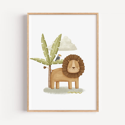 lion nursery print