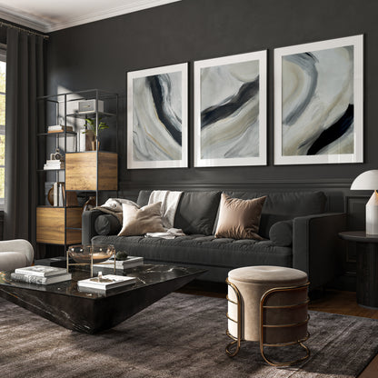 Abstract Wall Art, Set of 3 Prints