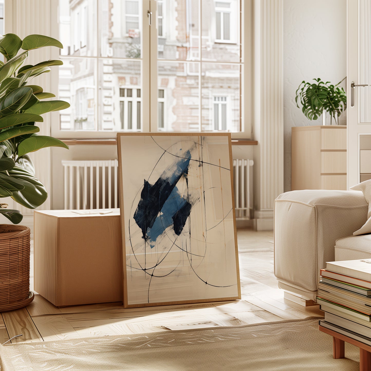 Blue Abstract Wall Art Print