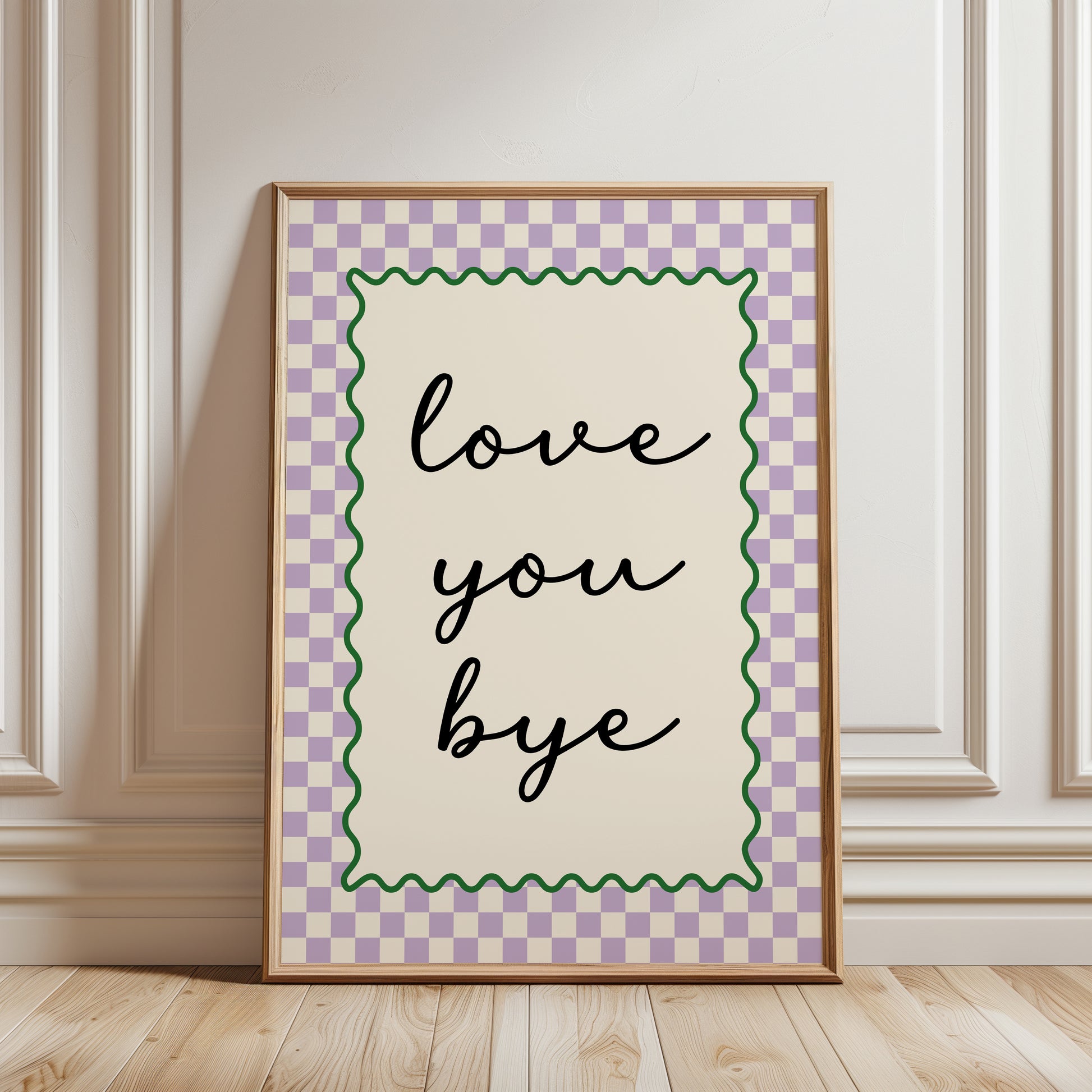 Couples new home gift, love you bye hallway print