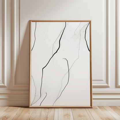 minimalist wall art print, black and charcoal grey lines on an off white background