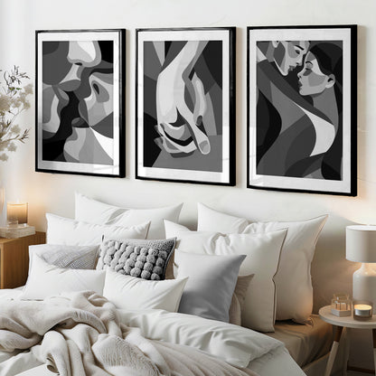 Mono abstract art for bedroom