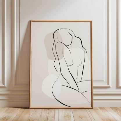 Set of 3 Women Line Art Bedroom Wall Prints