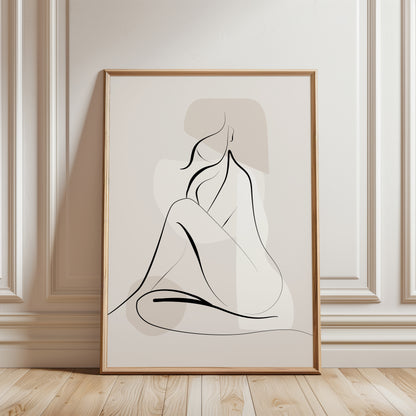 Set of 3 Women Line Art Bedroom Wall Prints