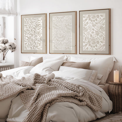 Set of 3 Neutral Botanical Wall Prints