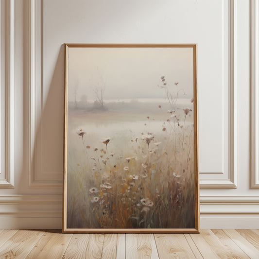 Neutral Landscape Abstract Wall Art Print
