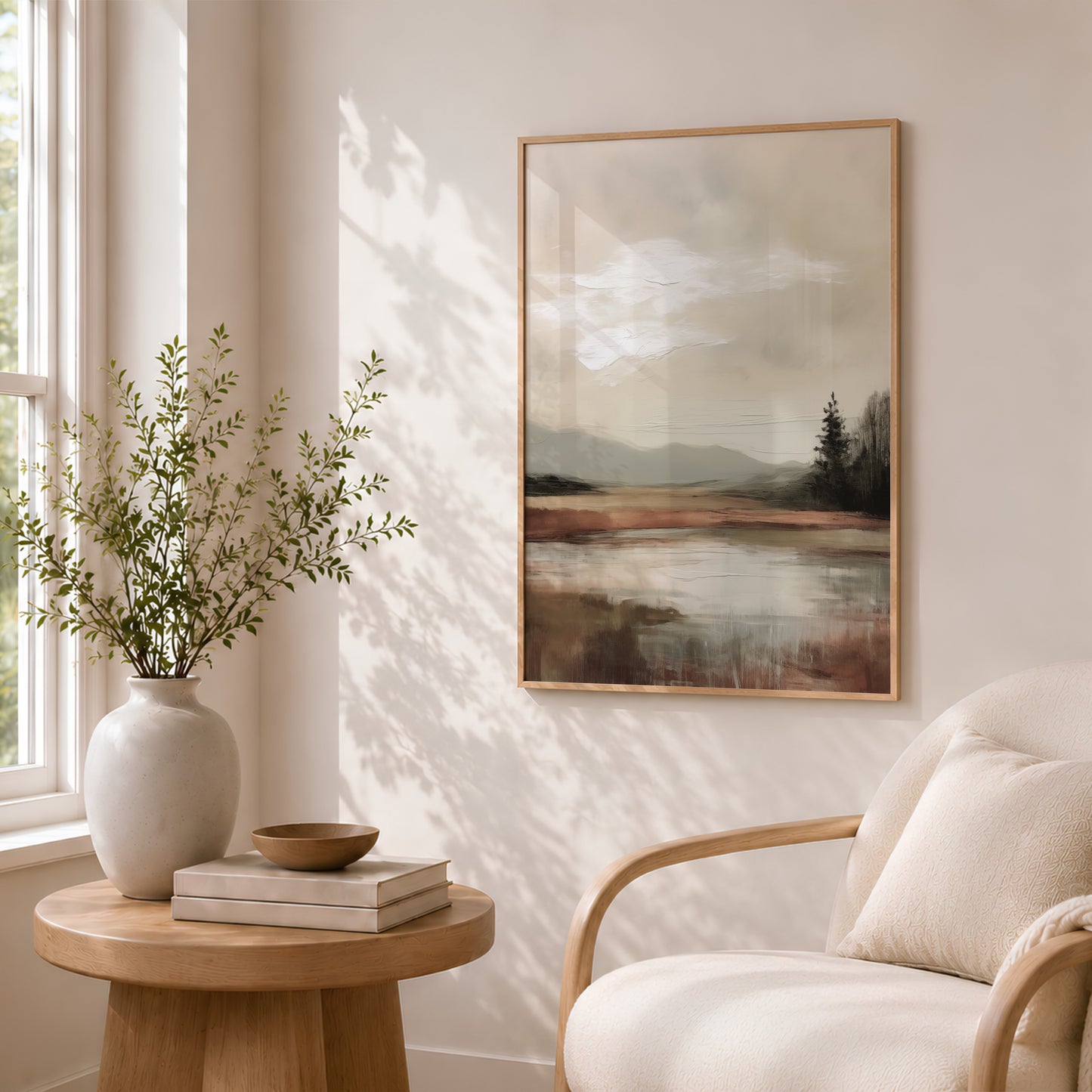 Neutral Landscape Abstract Wall Print