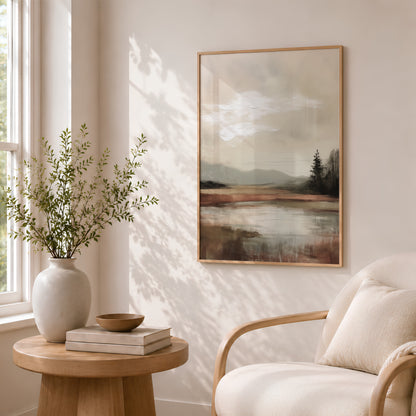 Neutral Landscape Abstract Wall Print