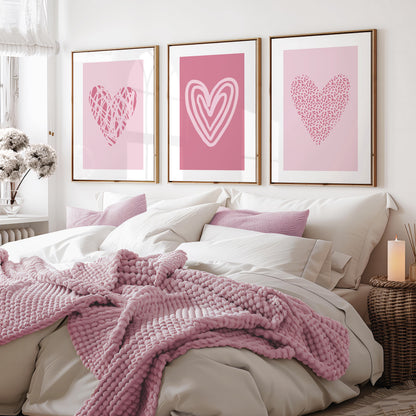 pink bedroom wall art prints