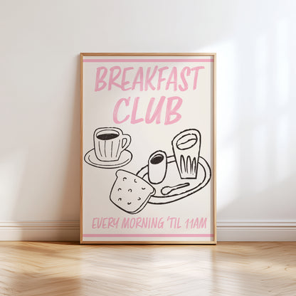 pink breakfast club print
