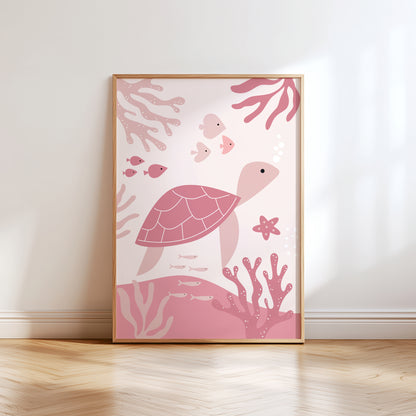Set of 3 Girls Ocean Wall Prints