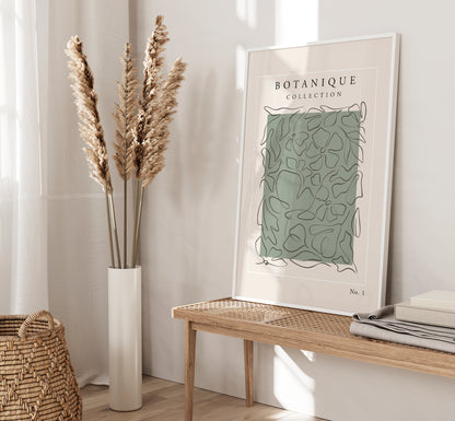 Set of 3 Green Botanical Wall Art Prints