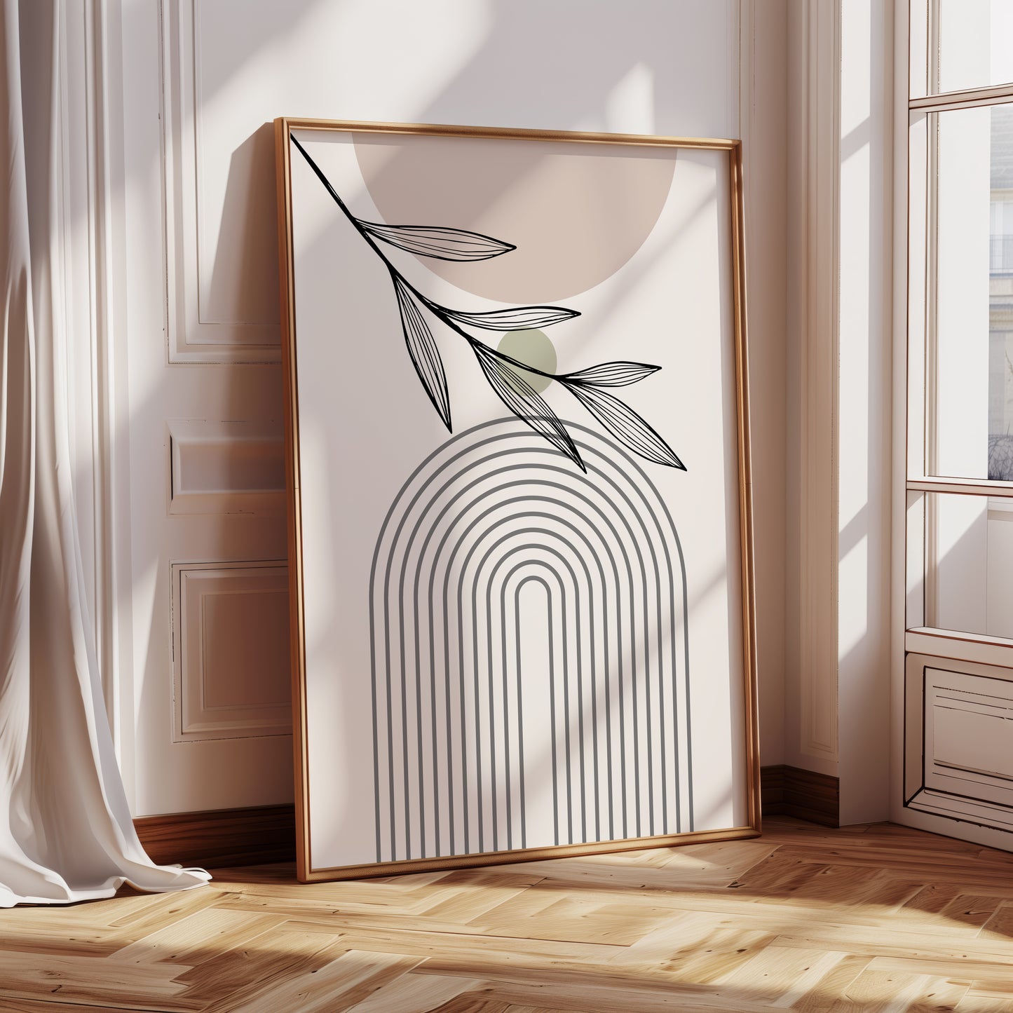 botanical boho wall art print