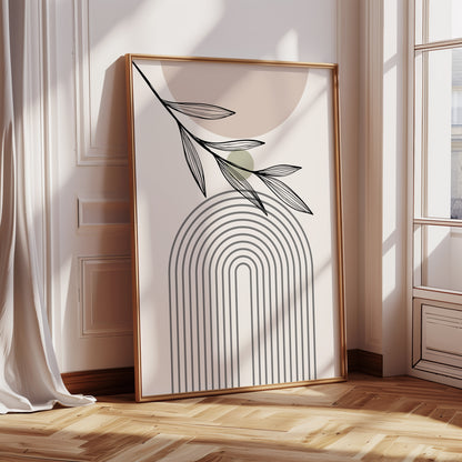 botanical boho wall art print
