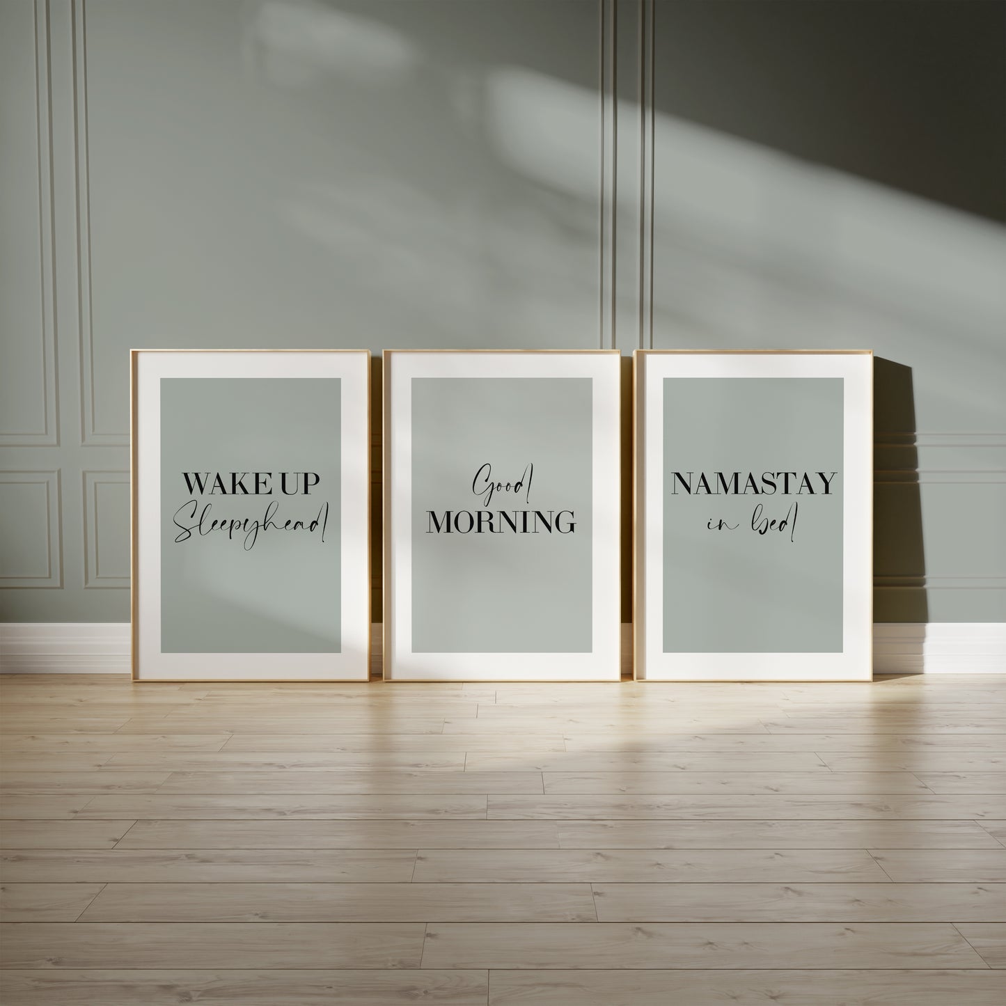 Set of 3 Bedroom Prints, Choose Your Colour
