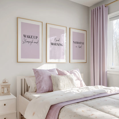 Set of 3 Bedroom Prints, Choose Your Colour