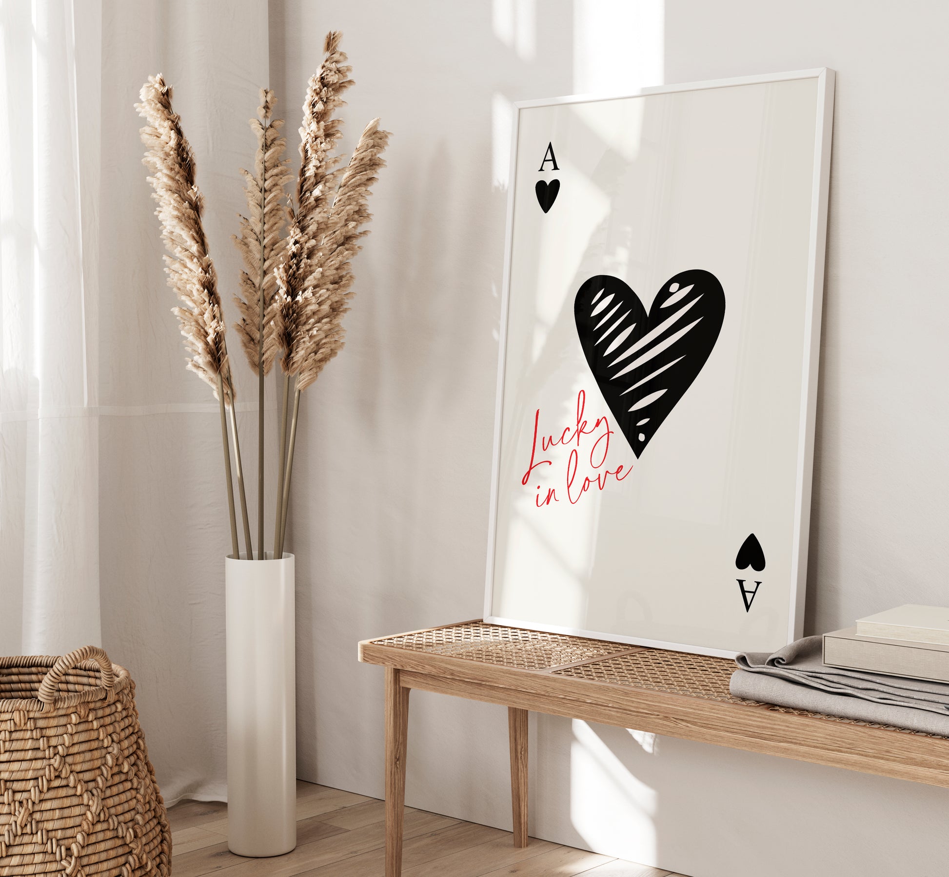 engagement gift, ace of hearts playing card print