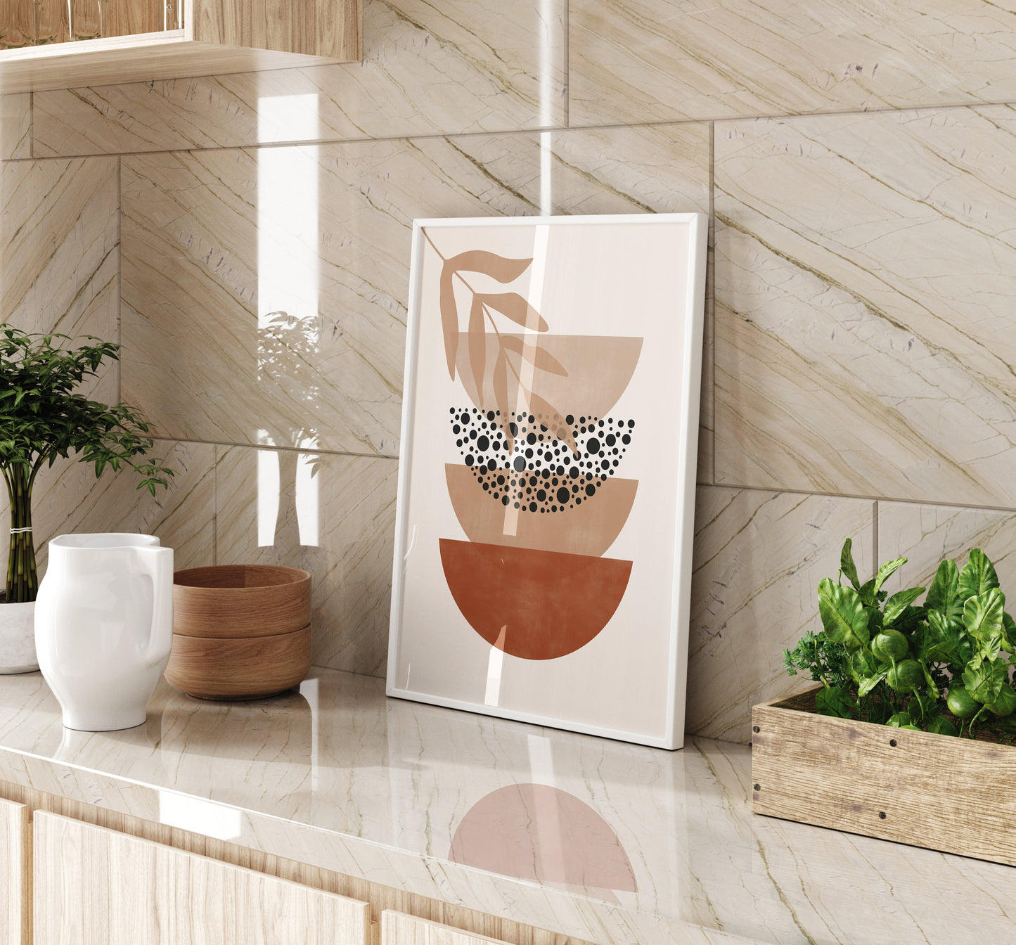 Set of 3 Terracotta Boho Wall Art Prints