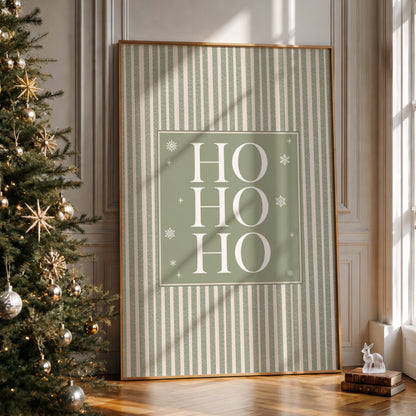 sage green christmas print