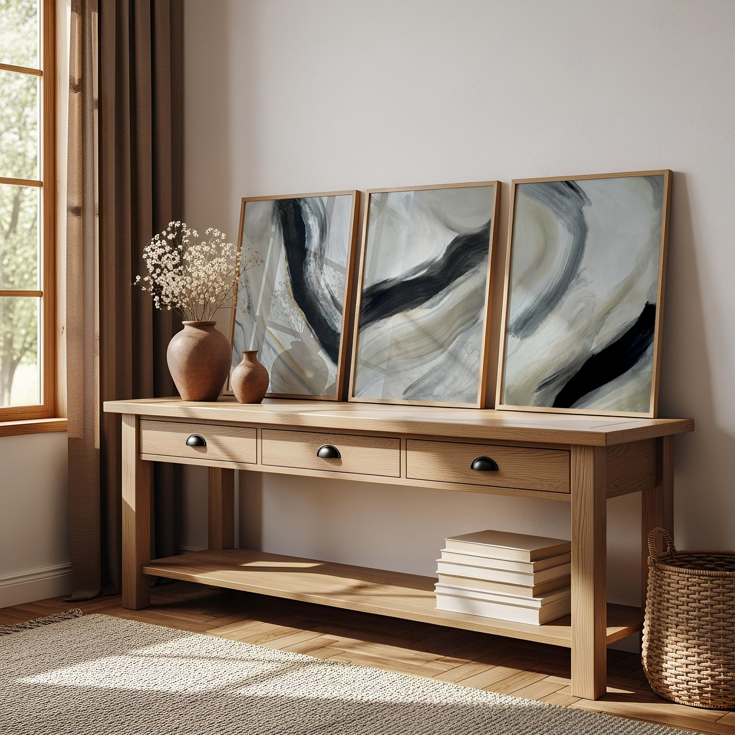 Abstract Wall Art, Set of 3 Prints