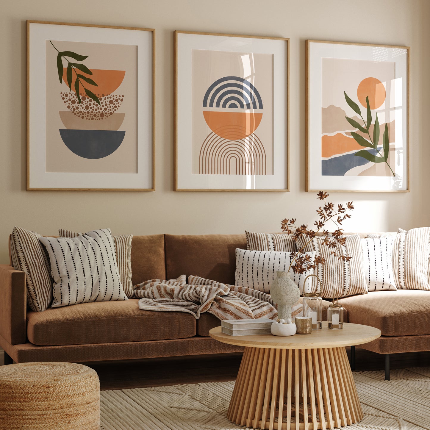set of 3 boho wall prints