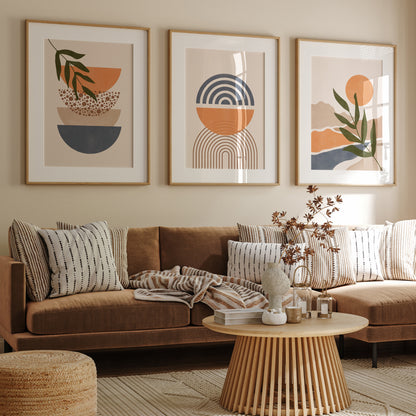 set of 3 boho wall prints