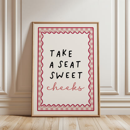 Set of 3 Pink Bathroom Wall Art Prints