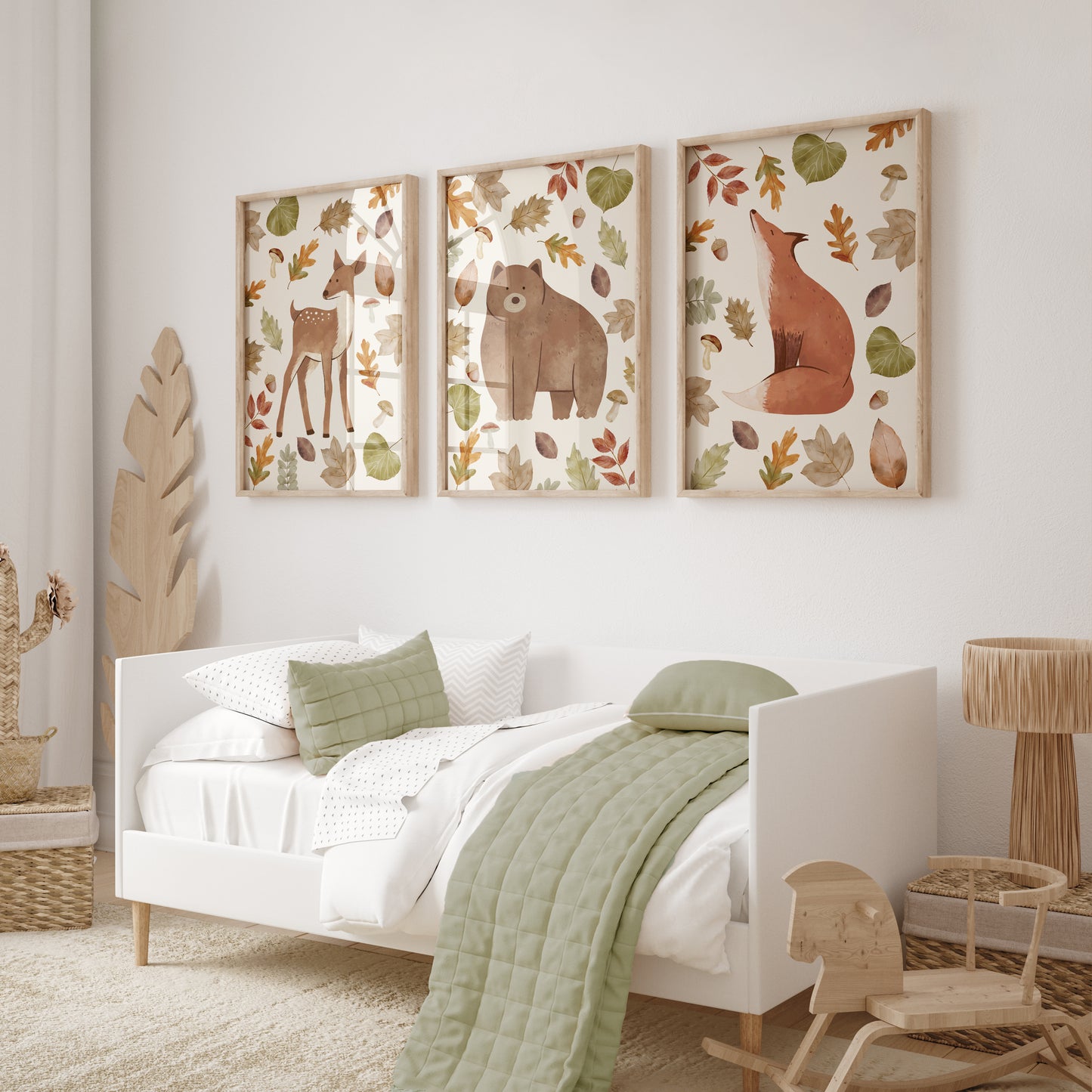 woodland prints for childrens bedroom