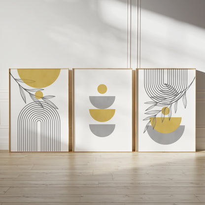 Yellow boho wall art