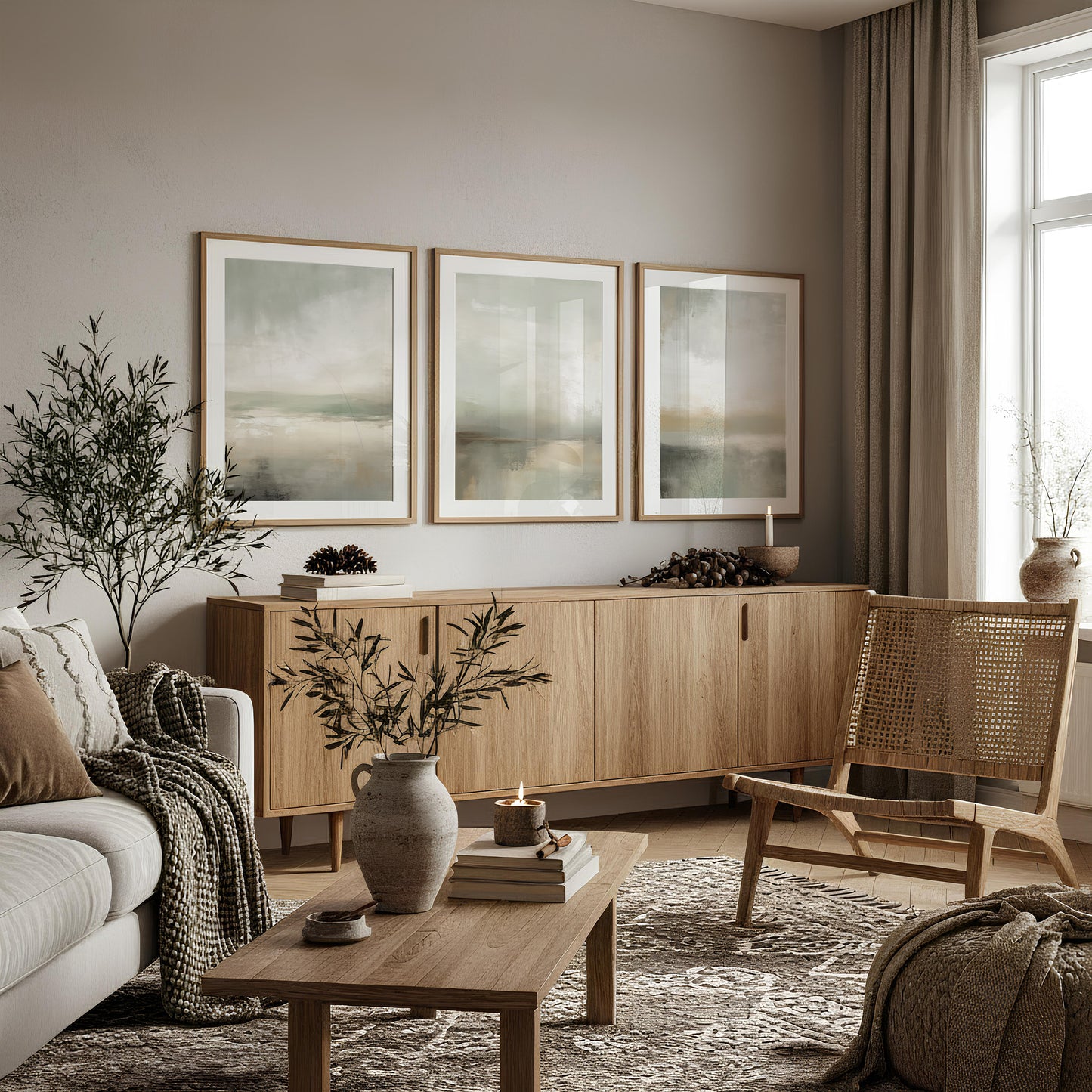 aesthetic wall art, set of three wall art prints for living room wall decor