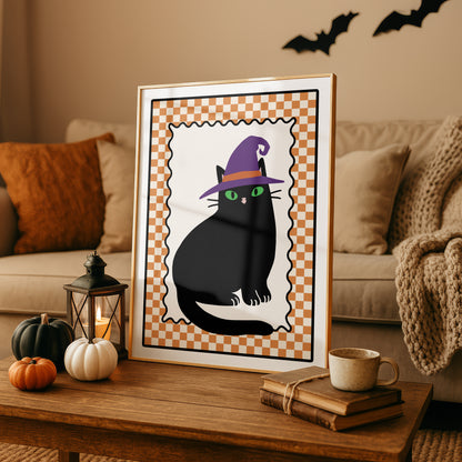 Halloween Print, Black Cat