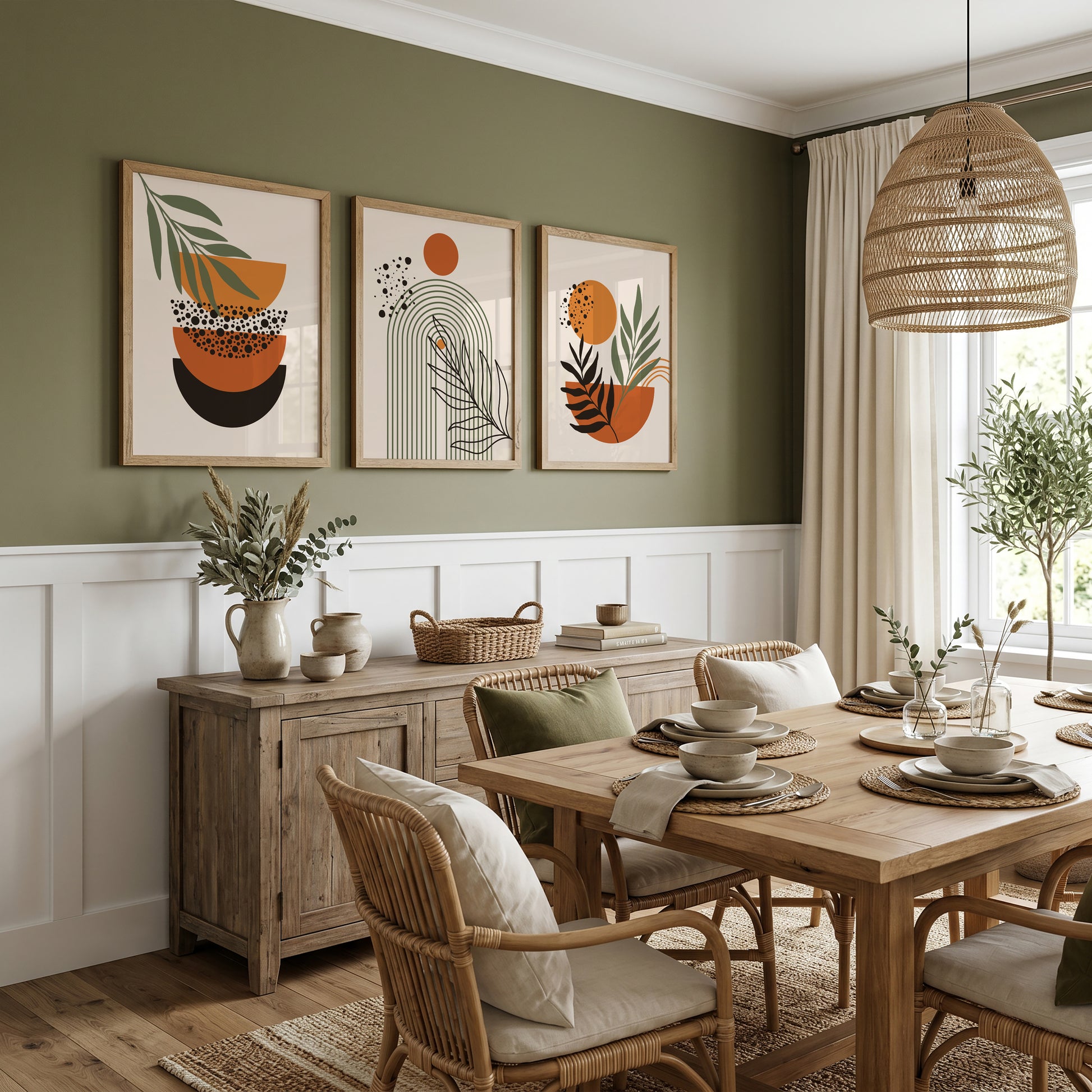boho dining room wall art