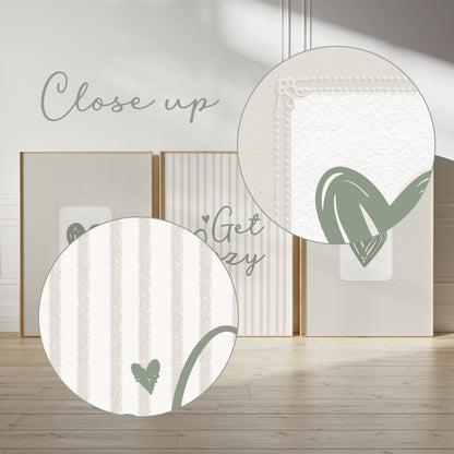 Set of 3 Sage Green Bedroom Prints, Get Cozy
