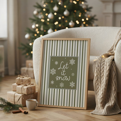 Christmas Print, Let it Snow