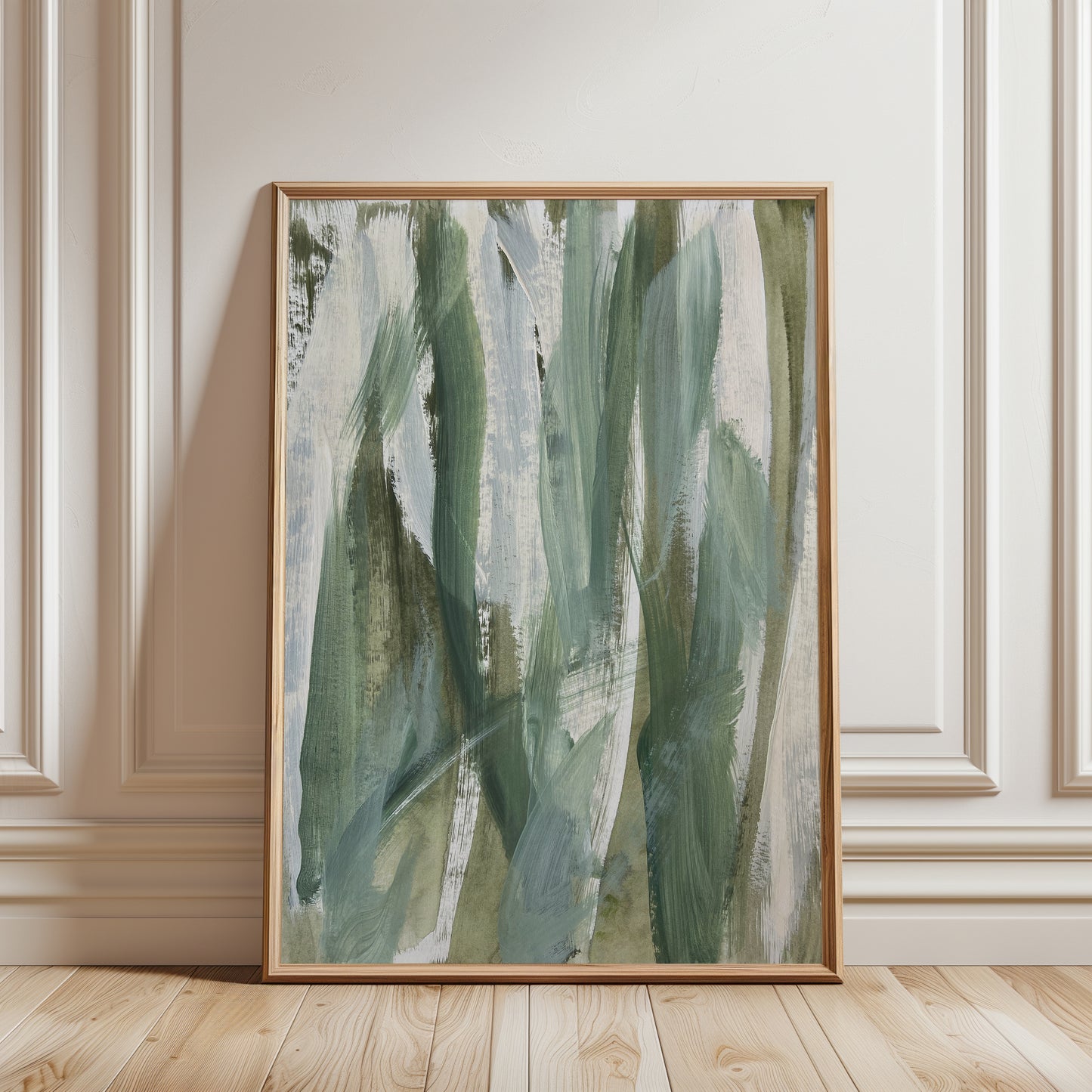 Green Abstract Wall Art, Set of 3 Prints