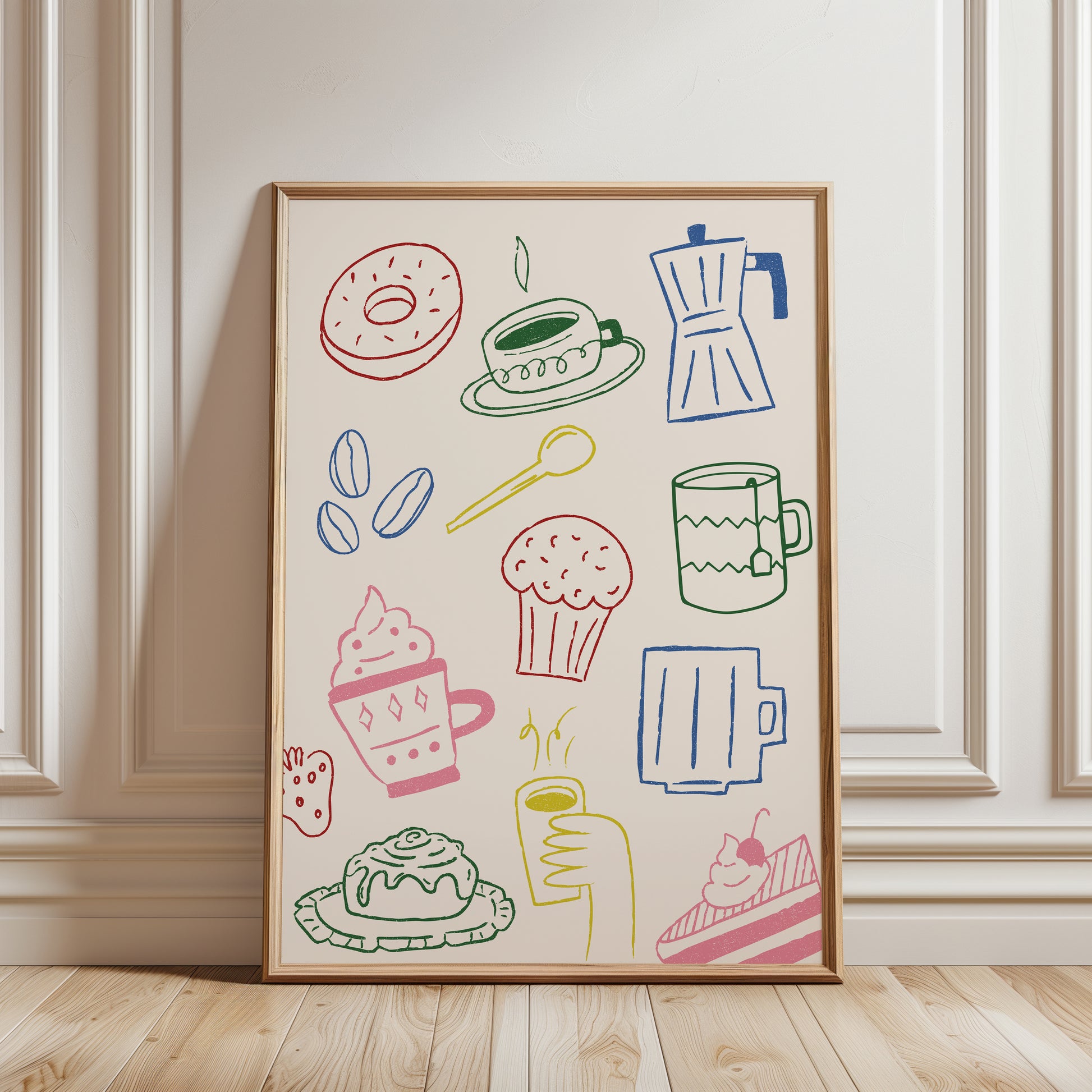 Colourful kitchen print