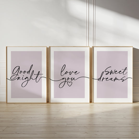 lilac bedroom wall art