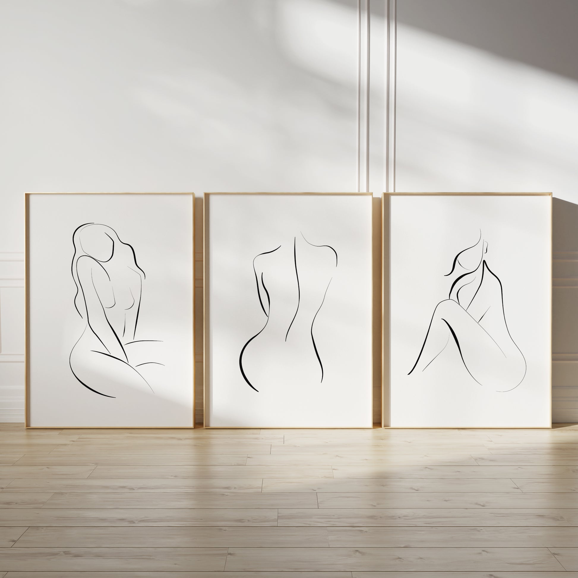 minimalist women line art bedroom prints