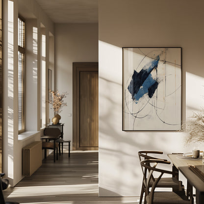 Blue Abstract Wall Art Print