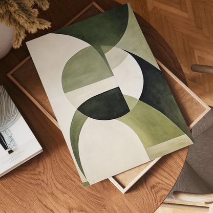 Green Geometric Wall Print